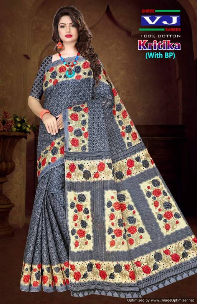 Kritika Vol 1 By By Shree VJ Daily Wear Cotton Printed Sarees Wholesale Market In Surat
